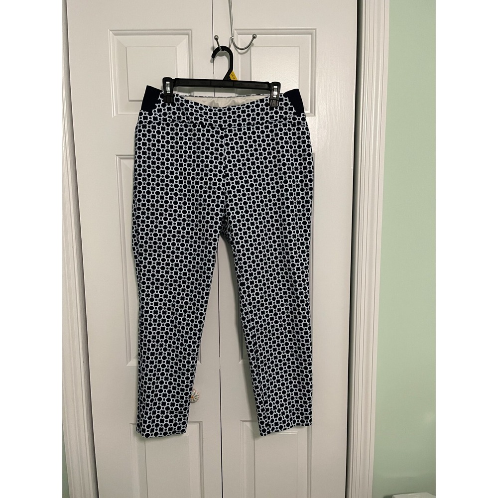 Size 12 blue and white print pants by Investments Excellent condition.